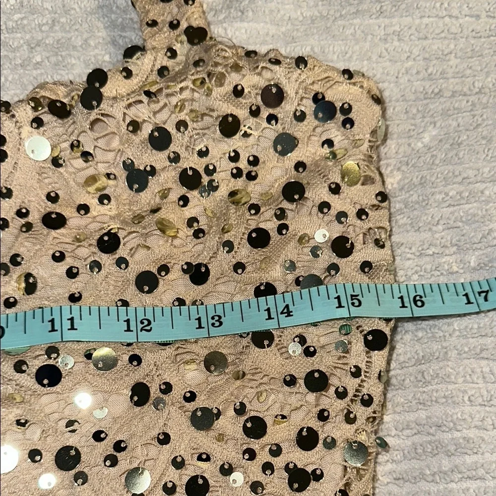 Free People NWT pink/ rose gold Bodysuit